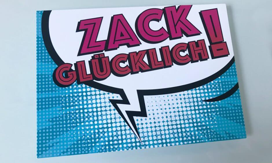 Karte "ZACK GLÜCKLICH"